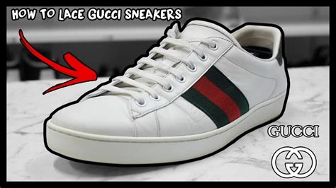 gucci ace shoe laces|how to tie a gucci.